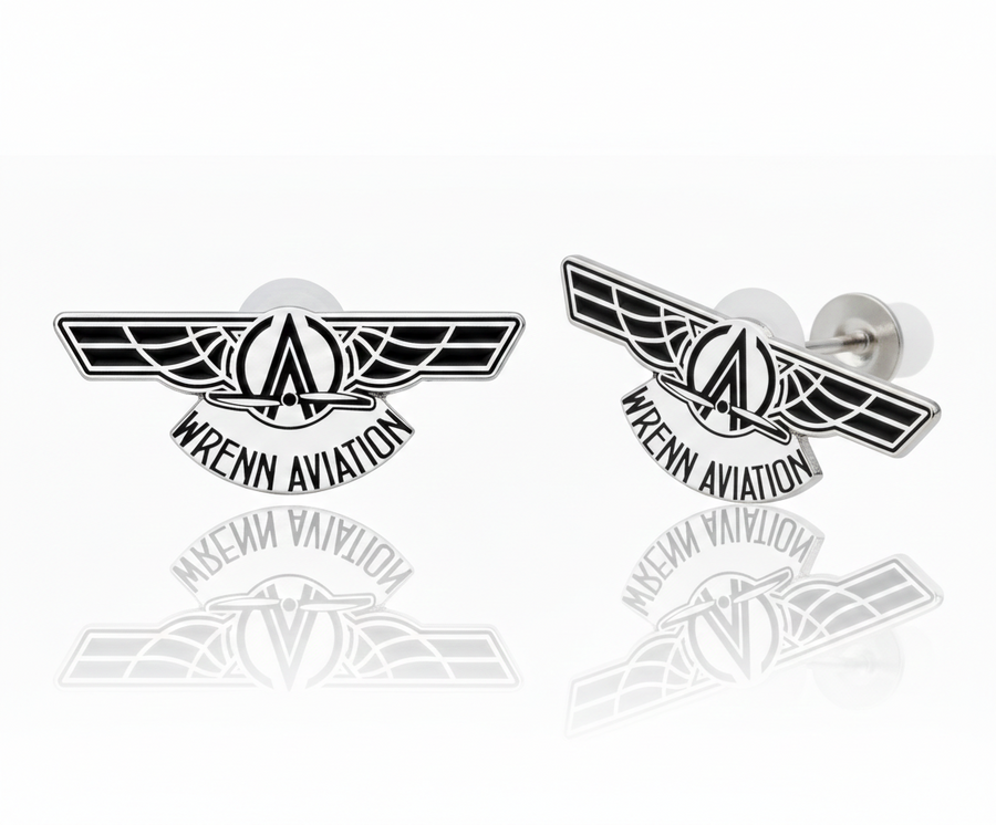 Hard Enamel Metal Earrings - Custom Ribbons Now