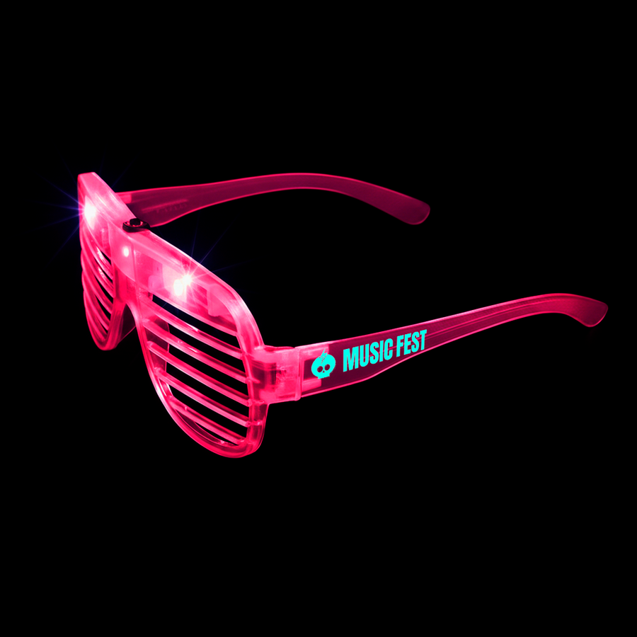 Light-Up LED Slotted Glasses - Custom Ribbons Now