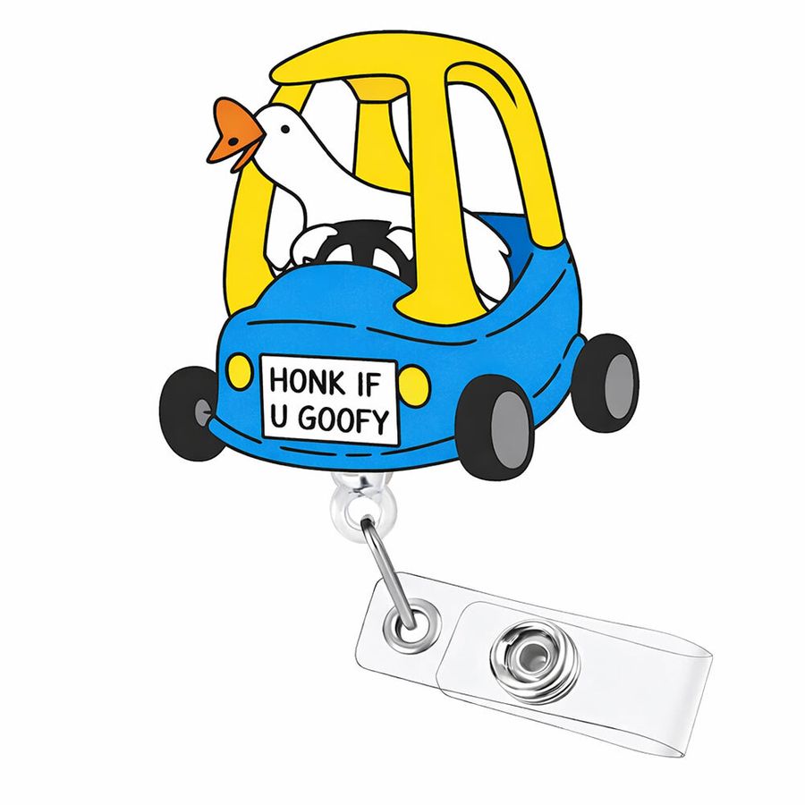 Custom Shape Acrylic Badge Reel - Custom Ribbons Now