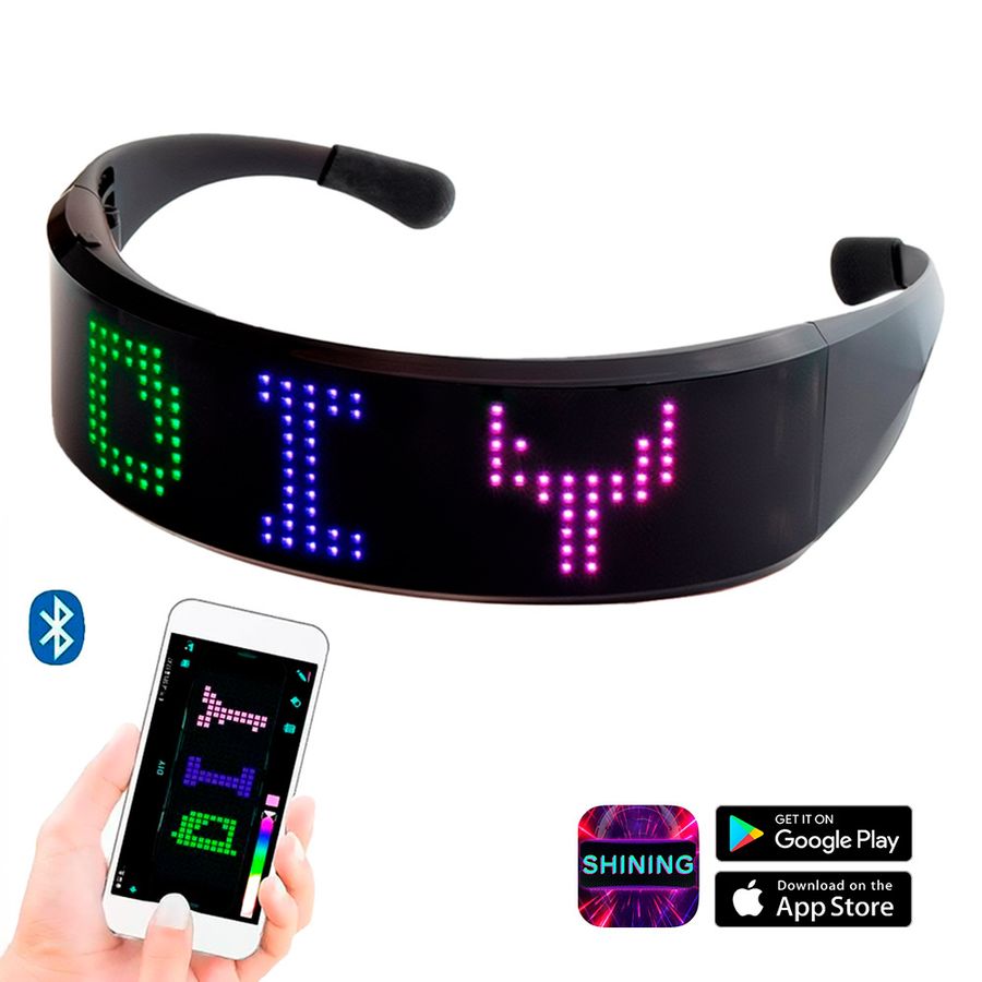 LED Light Up Glasses with Bluetooth - Custom Ribbons Now