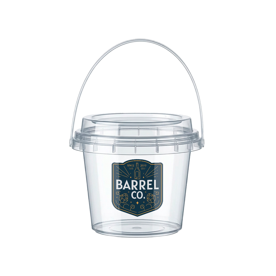 Premium Transparent Drink Buckets - Custom Ribbons Now