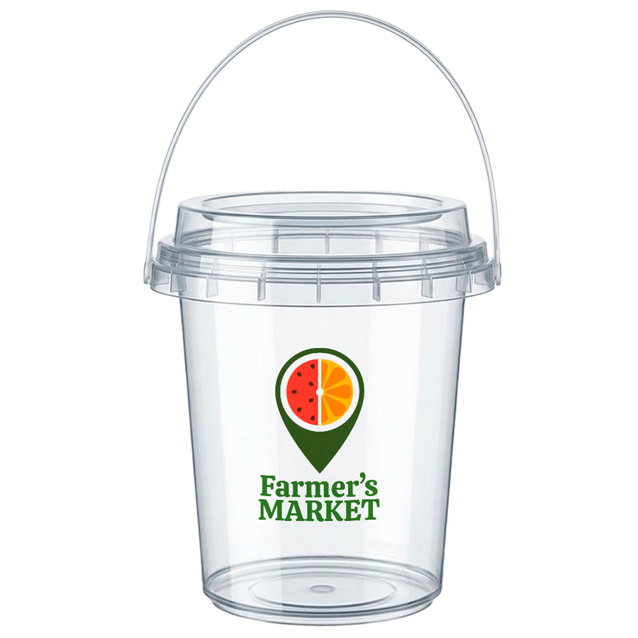 Premium Transparent Drink Buckets - Custom Ribbons Now