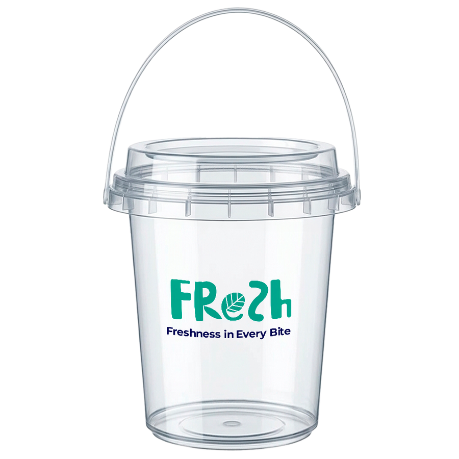 Premium Transparent Drink Buckets - Custom Ribbons Now