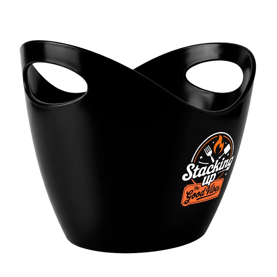 Curved Dual-Handle Drink Buckets - Custom Ribbons Now