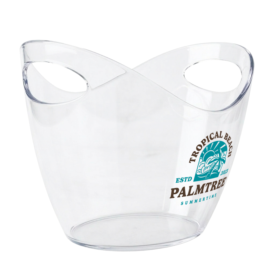 Curved Dual-Handle Drink Buckets - Custom Ribbons Now