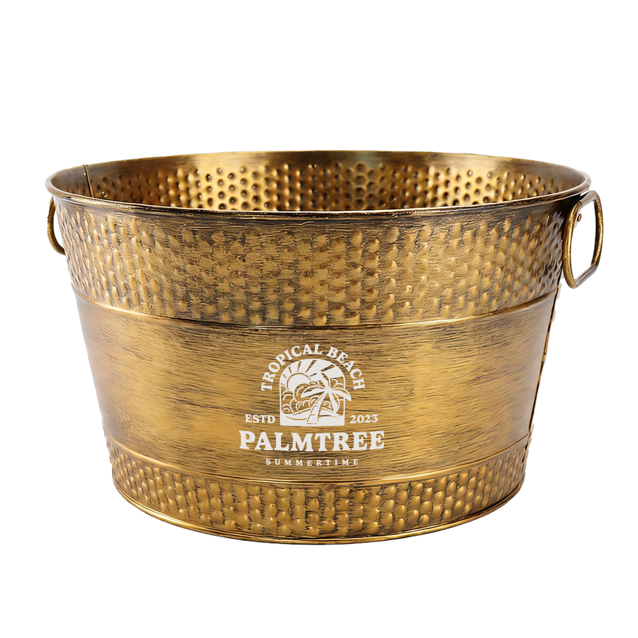 Galvanized Beverage & Ice Buckets - Custom Ribbons Now