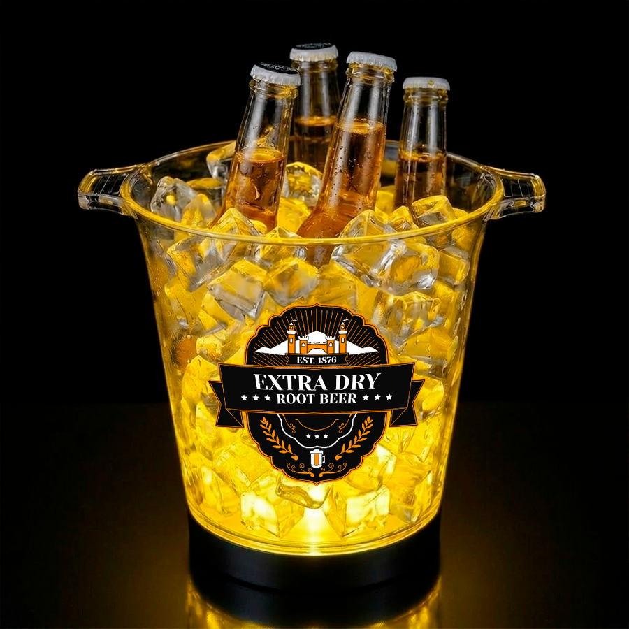 Multi-Color Light-Up Drink Buckets - Custom Ribbons Now