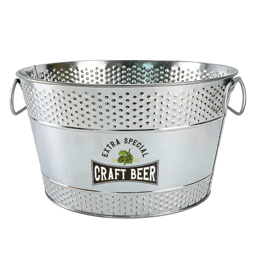 Galvanized Beverage & Ice Buckets - Custom Ribbons Now