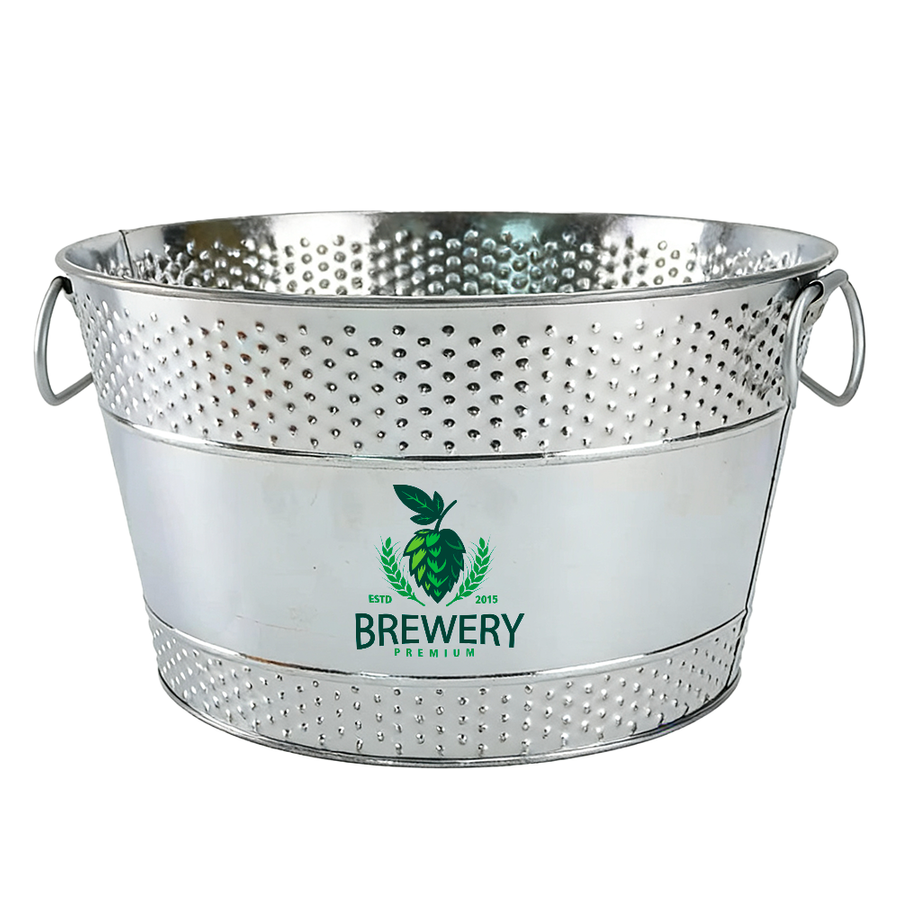 Galvanized Beverage & Ice Buckets - Custom Ribbons Now