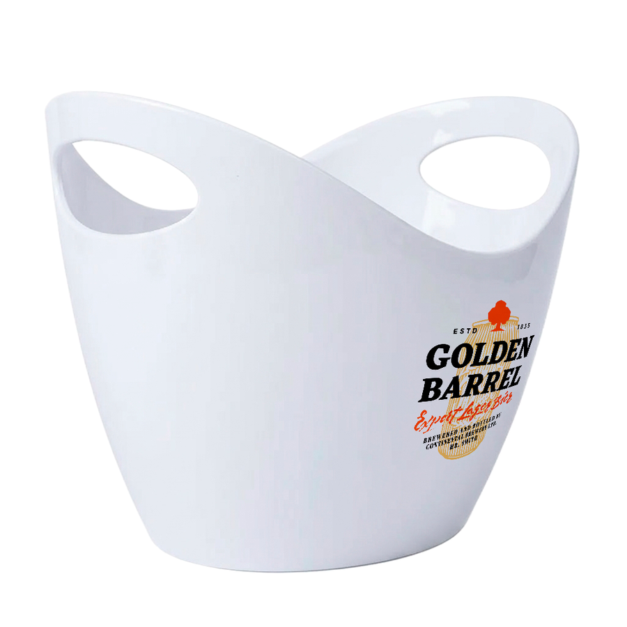 Curved Dual-Handle Drink Buckets - Custom Ribbons Now