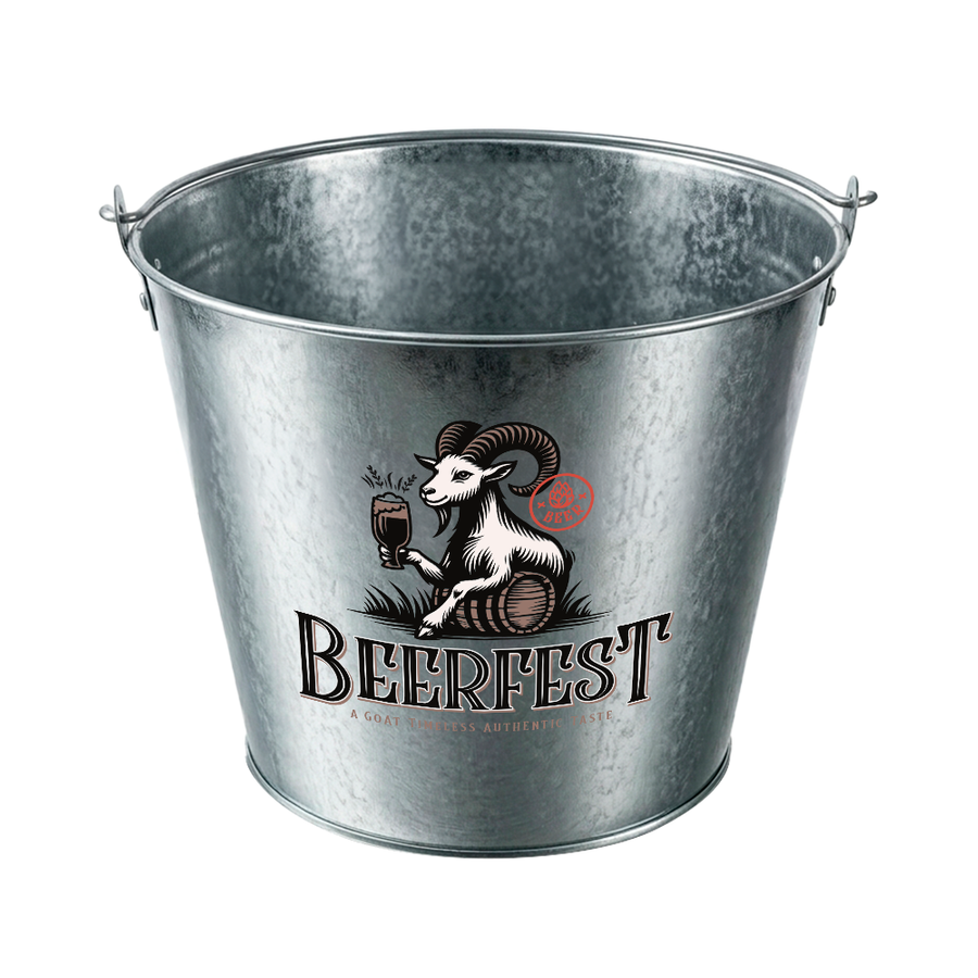 Tinplate Beer Buckets & Opener Combo - Custom Ribbons Now