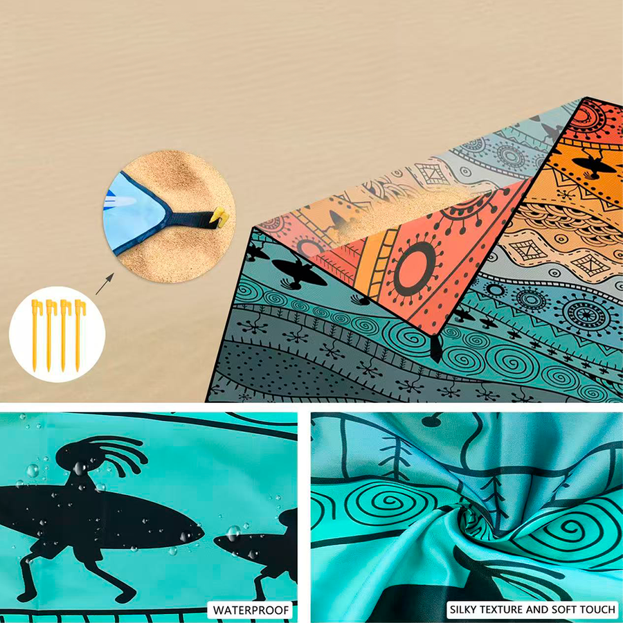 Windproof Beach Mats - Custom Ribbons Now