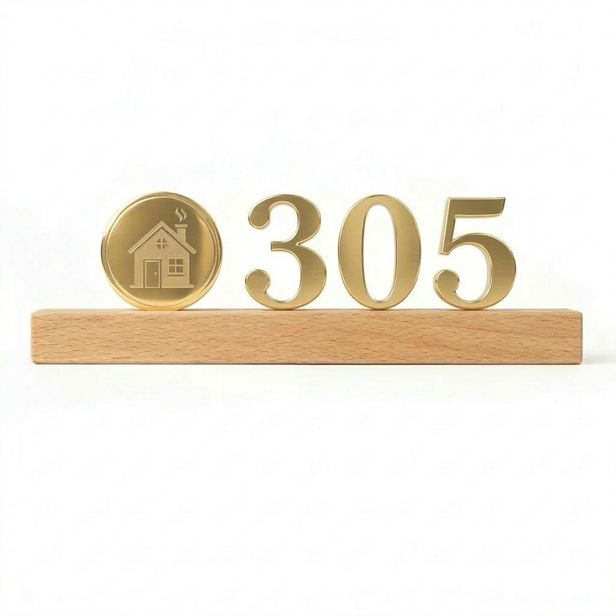 3D Wooden Door Signs - Custom Ribbons Now