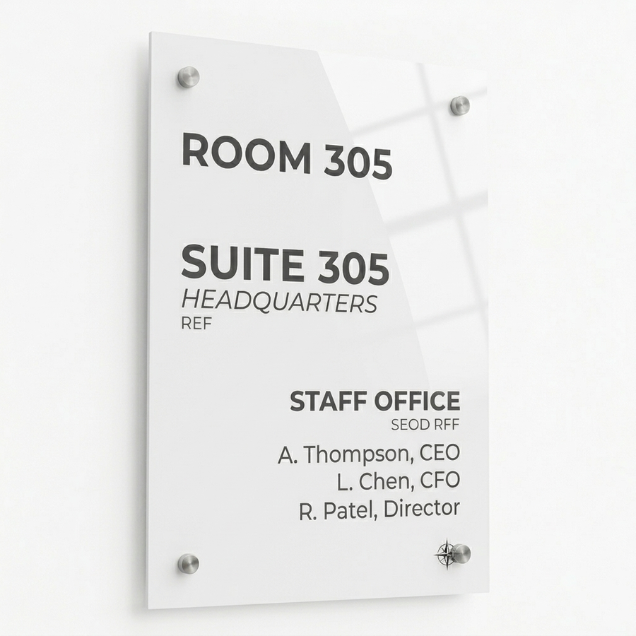 Colorful Acrylic Door Signs - Custom Ribbons Now