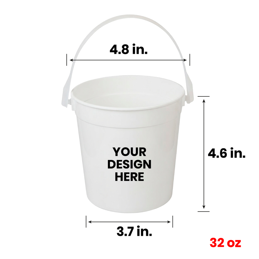 Colored Drink Buckets - Custom Ribbons Now