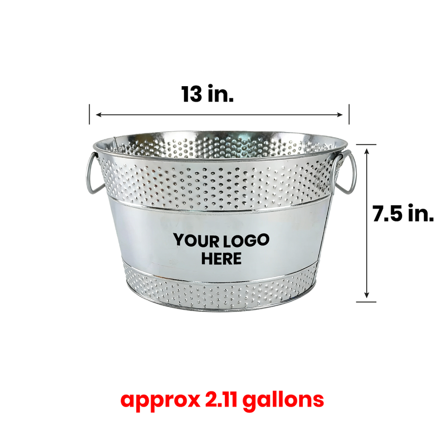 Galvanized Beverage & Ice Buckets - Custom Ribbons Now