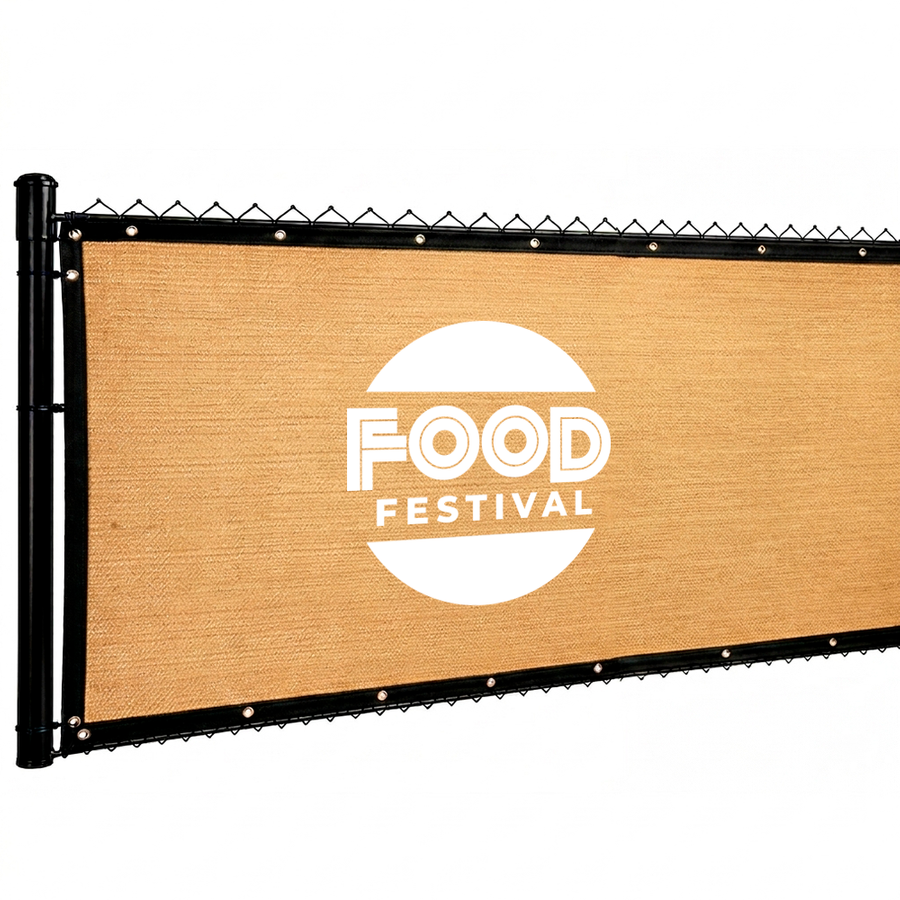 Custom 98% Blockage Fence Screen - Custom Ribbons Now