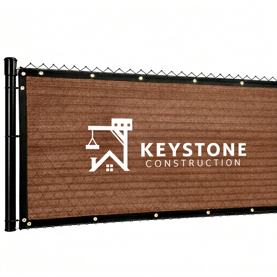 Custom 90% Blockage Fence Screen - Custom Ribbons Now