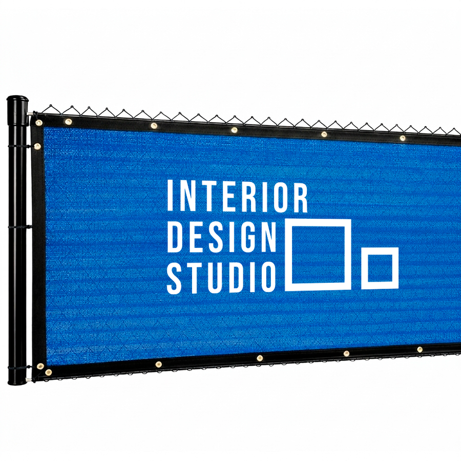 Custom 90% Blockage Fence Screen - Custom Ribbons Now