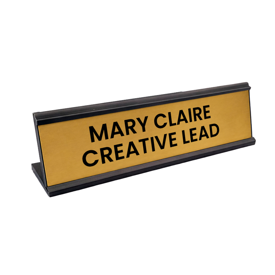 Metal Desktop Name Badges - Custom Ribbons Now