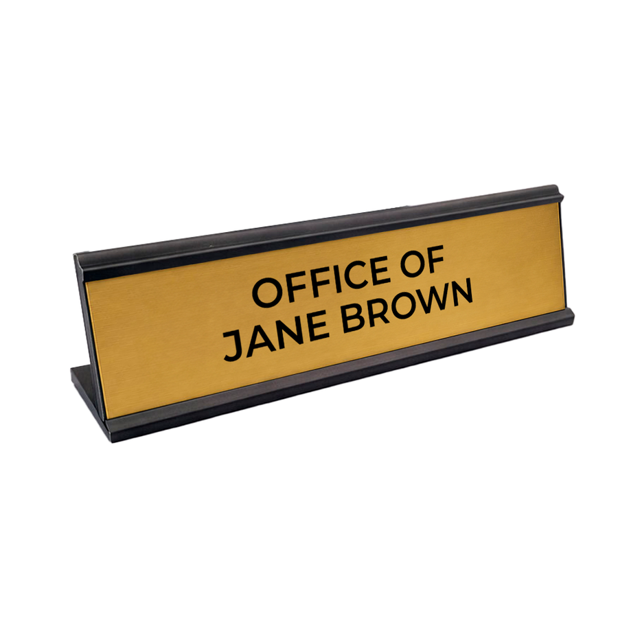 Metal Desktop Name Badges - Custom Ribbons Now