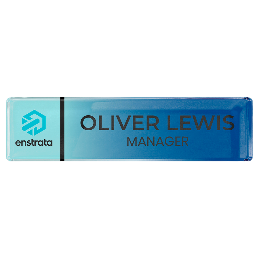 Acrylic Desktop Name Badges - Custom Ribbons Now