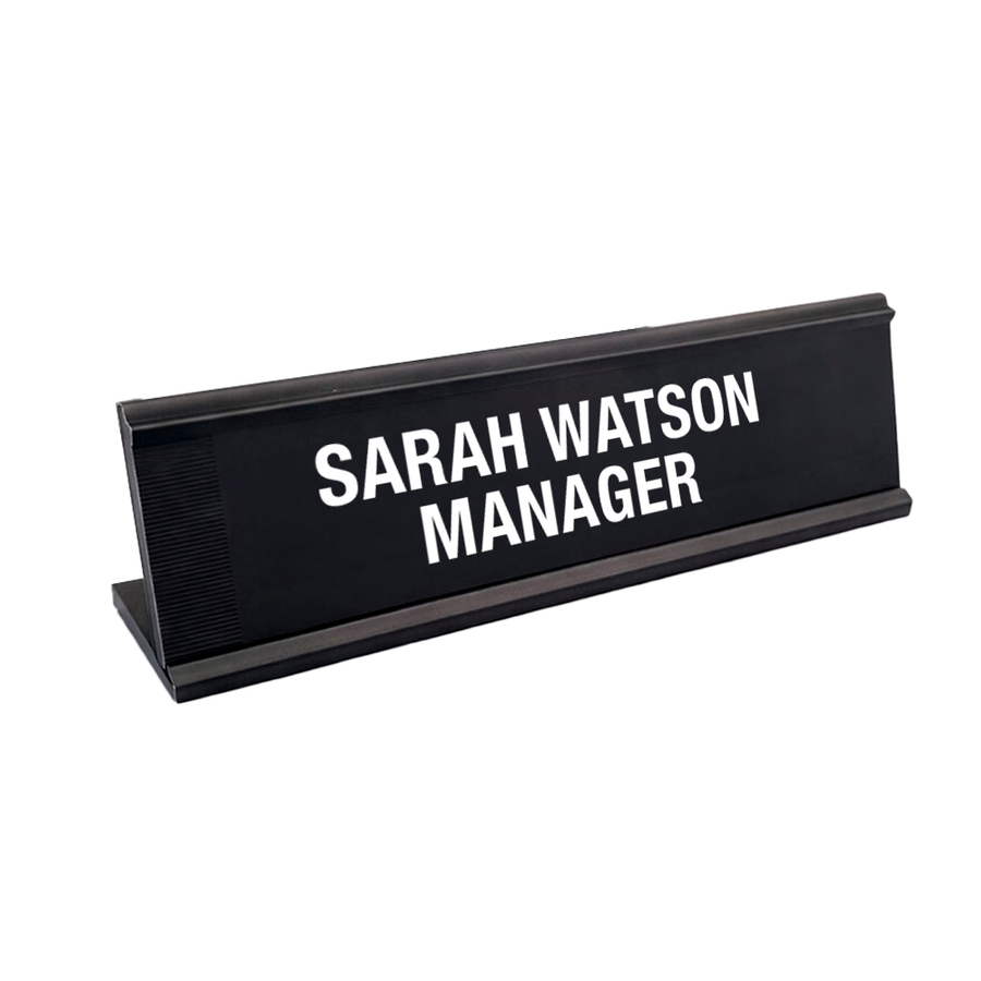 Metal Desktop Name Badges - Custom Ribbons Now