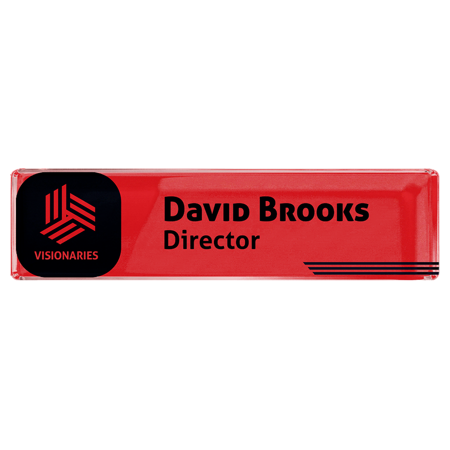 Acrylic Desktop Name Badges - Custom Ribbons Now