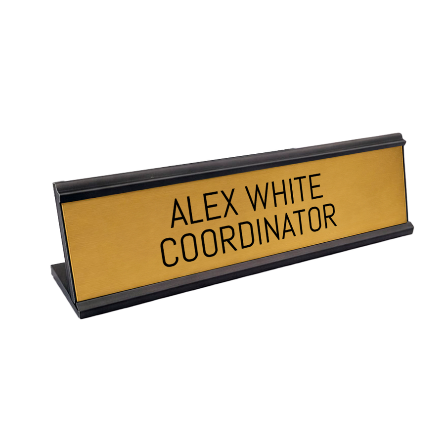 Metal Desktop Name Badges - Custom Ribbons Now