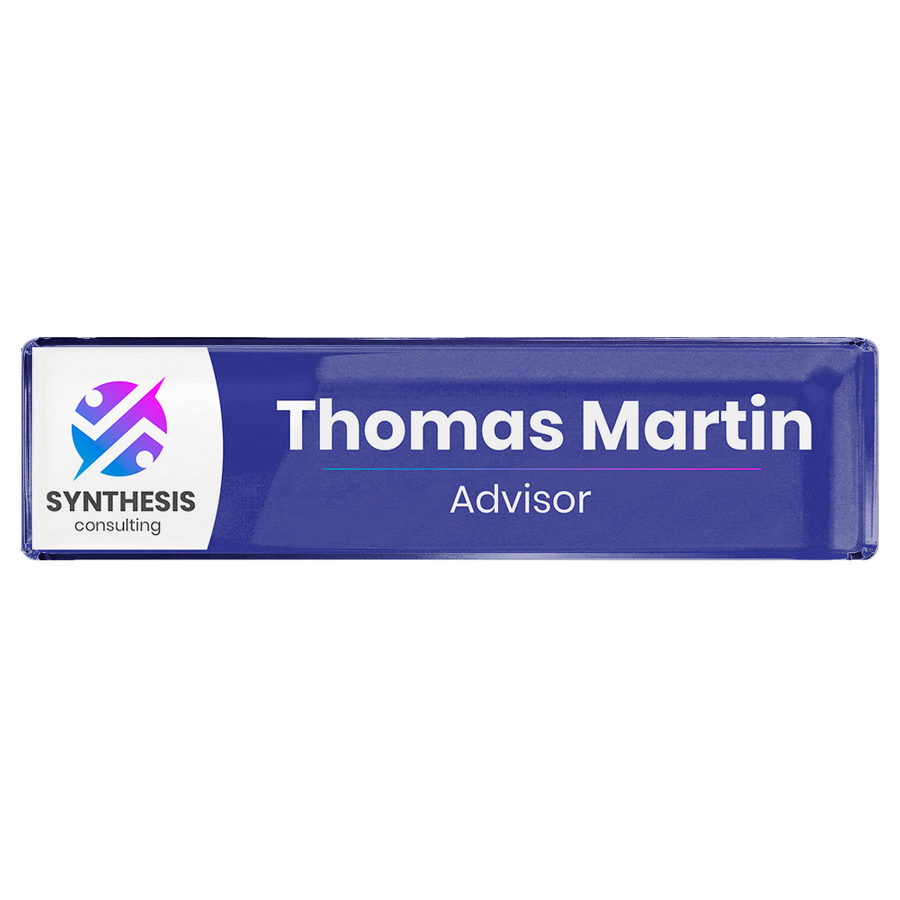 Acrylic Desktop Name Badges - Custom Ribbons Now