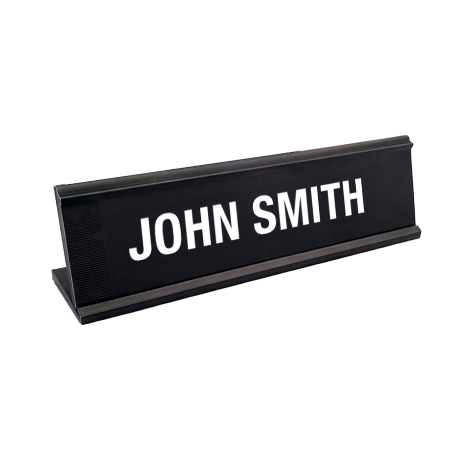 Metal Desktop Name Badges - Custom Ribbons Now