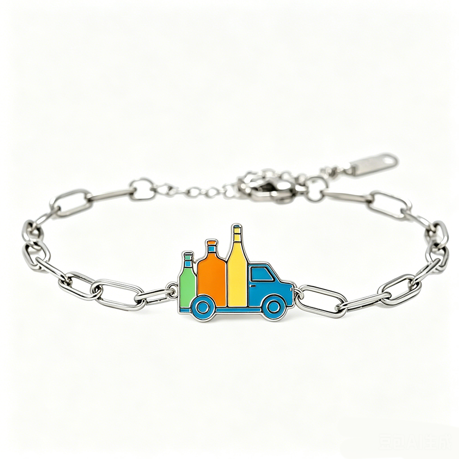 Hard Enamel Charm Bracelets - Custom Ribbons Now