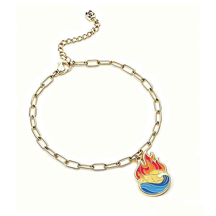 Hard Enamel Charm Bracelets - Custom Ribbons Now