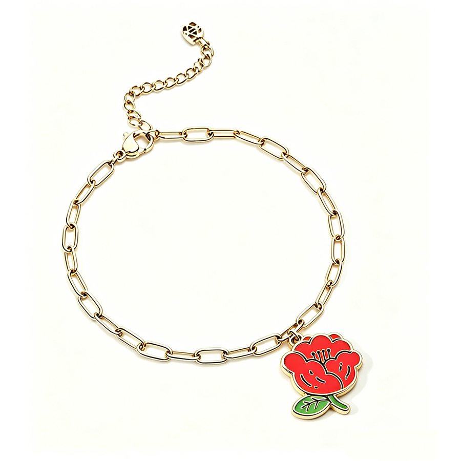 Hard Enamel Charm Bracelets - Custom Ribbons Now