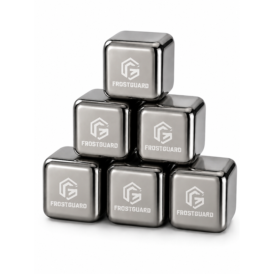 Silver Stainless Steel Ice Cubes - Custom Ribbons Now