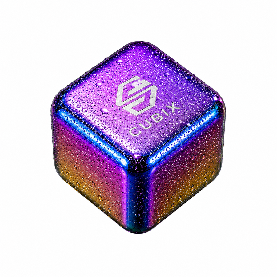 Rainbow Stainless Steel Ice Cubes - Custom Ribbons Now