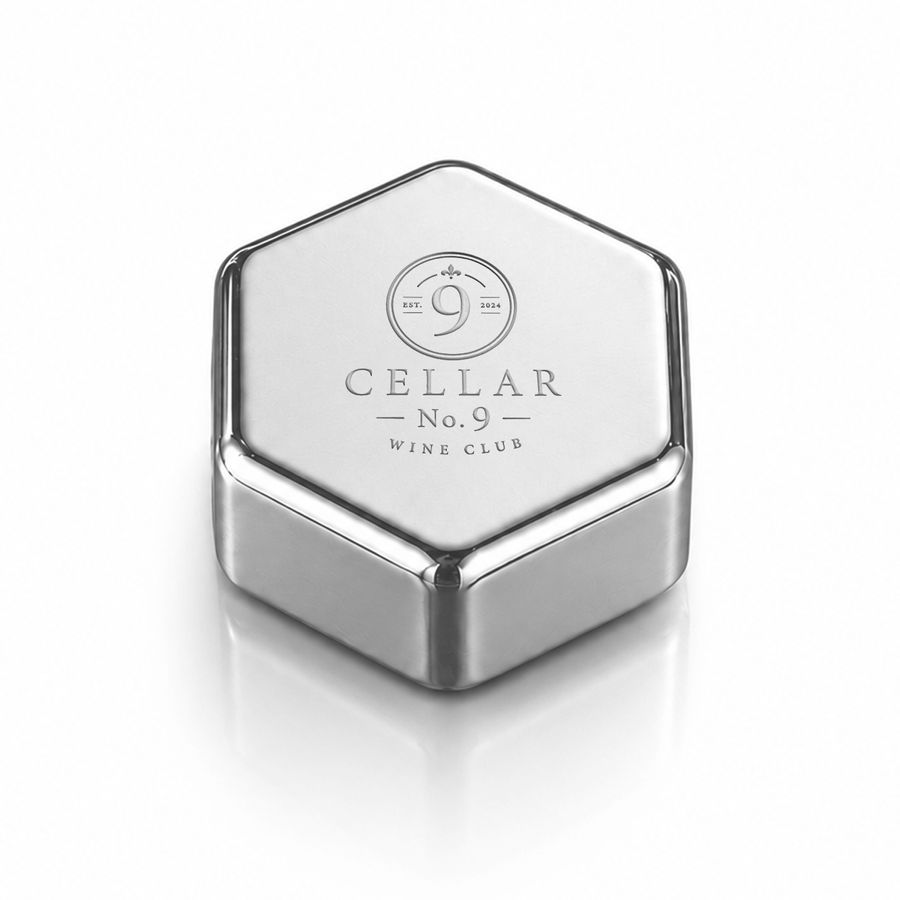 Hexagon Stainless Steel Ice Cubes - Custom Ribbons Now