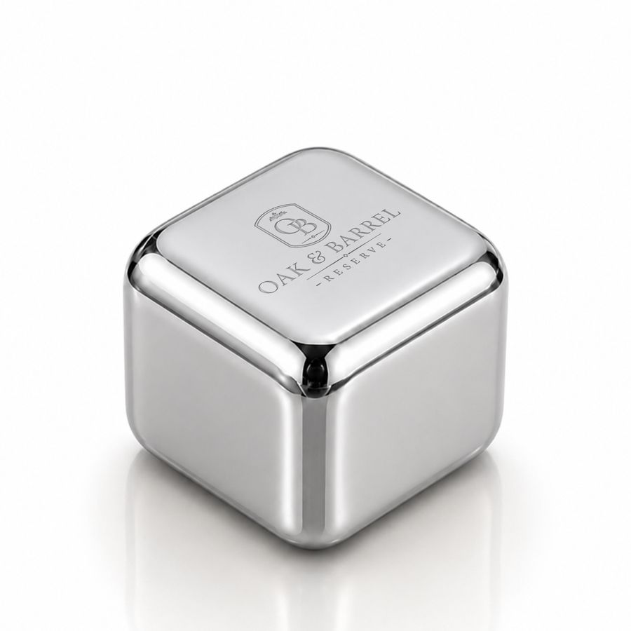 Silver Stainless Steel Ice Cubes - Custom Ribbons Now