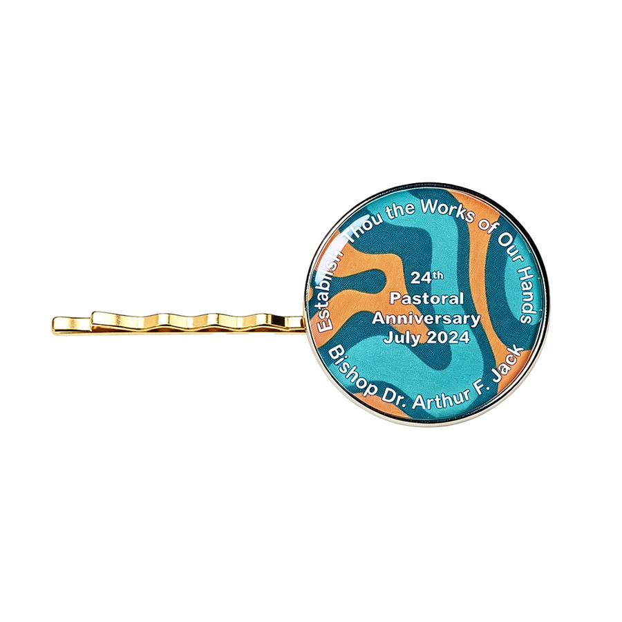 Epoxy Dome Metal Hair Clips - Custom Ribbons Now