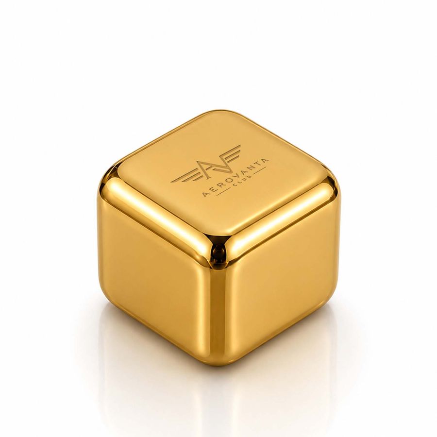 Gold Stainless Steel Ice Cubes - Custom Ribbons Now