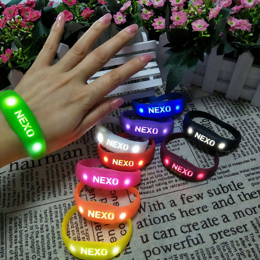 Light Up Silicone Wristbands - Custom Ribbons Now