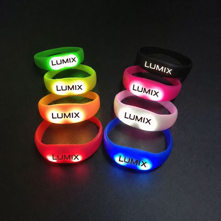Light Up Silicone Wristbands - Custom Ribbons Now