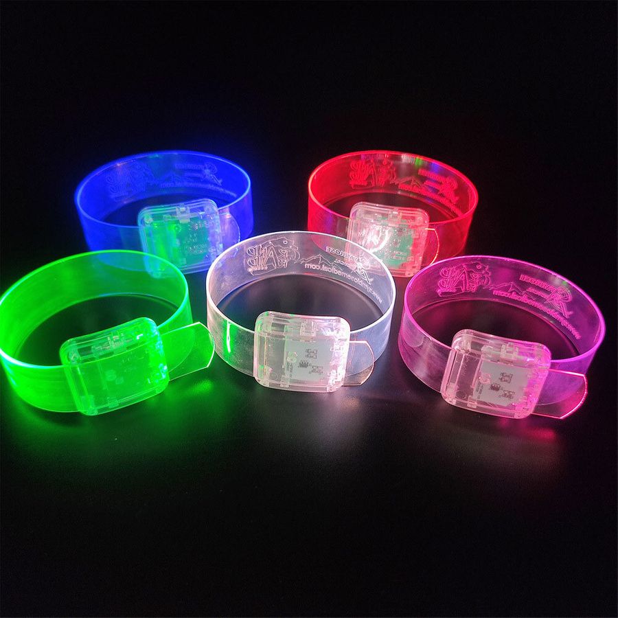 Light Up Plastic Wristbands - Custom Ribbons Now