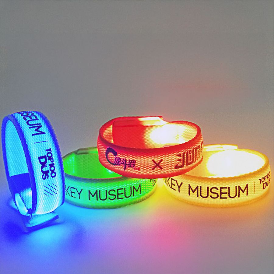 Glow Velcro Wristbands - Custom Ribbons Now