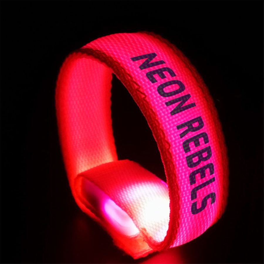 Glow Velcro Wristbands - Custom Ribbons Now