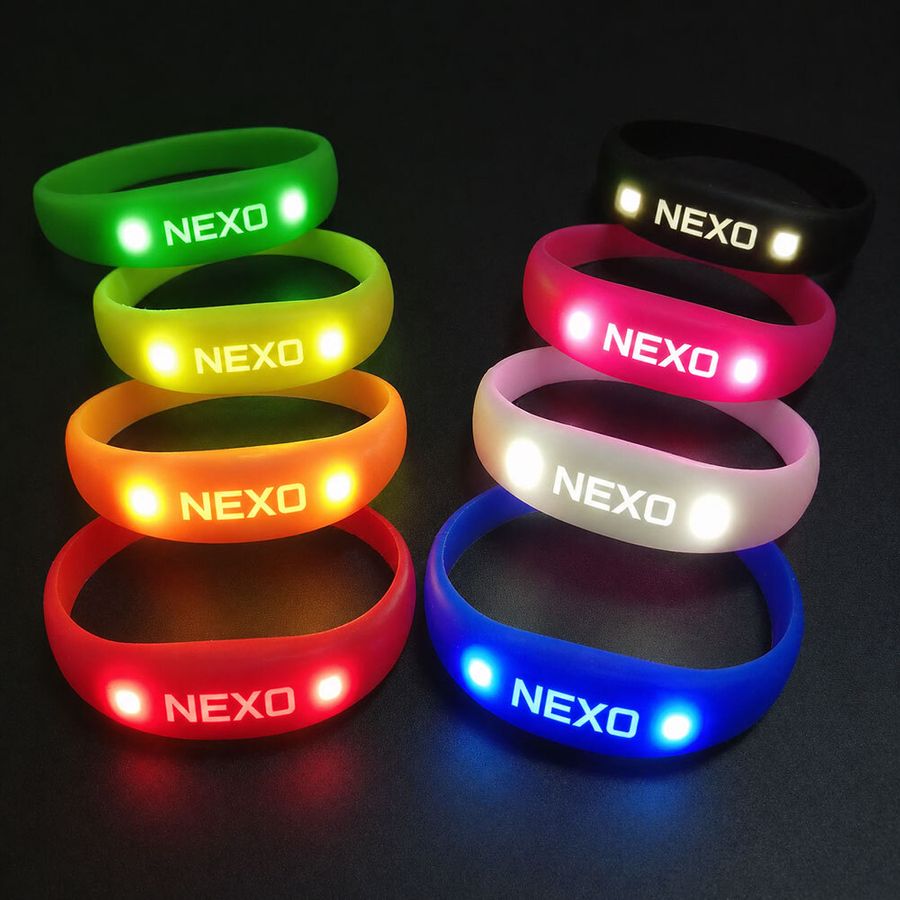 Light Up Silicone Wristbands - Custom Ribbons Now