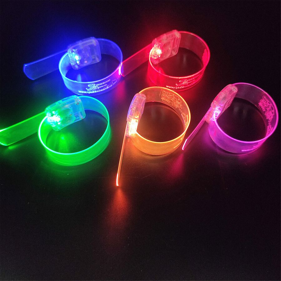 Light Up Plastic Wristbands - Custom Ribbons Now