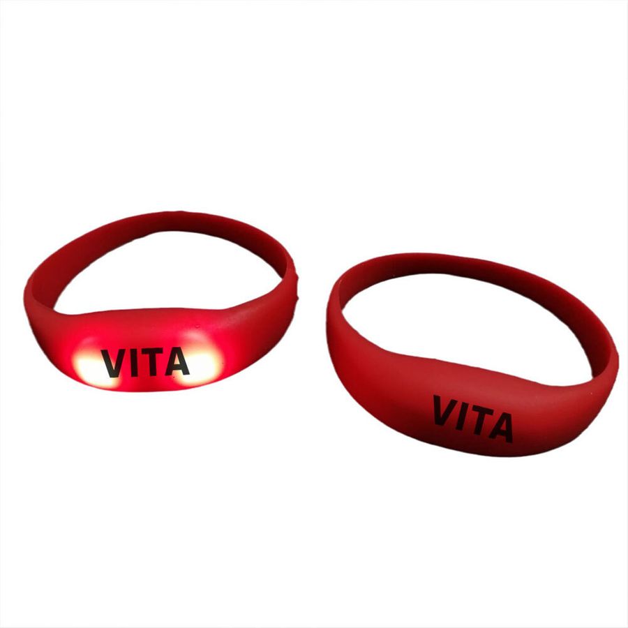 Light Up Silicone Wristbands - Custom Ribbons Now