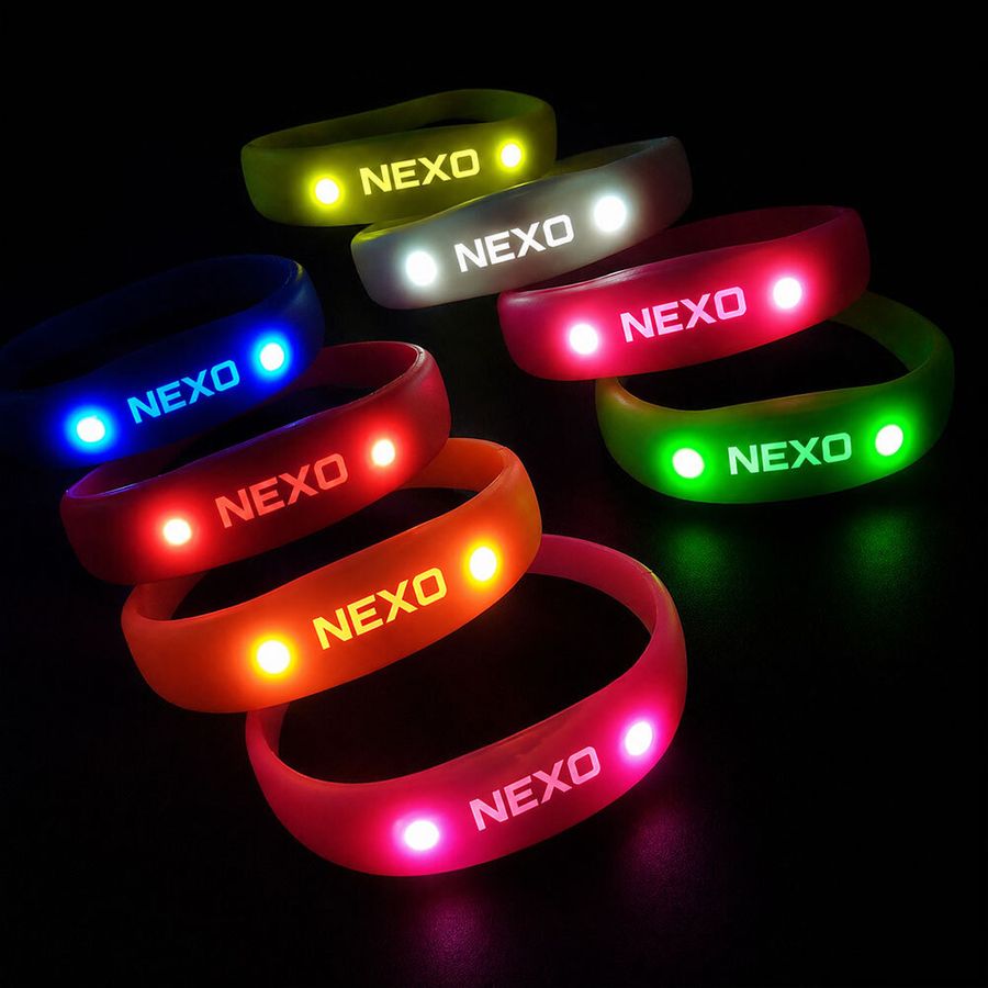 Light Up Silicone Wristbands - Custom Ribbons Now