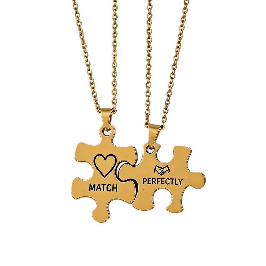 Couple Necklaces - Custom Ribbons Now